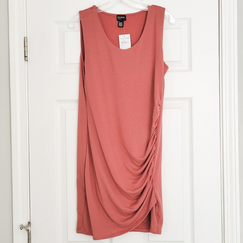 free press Mini Tank Dress Rust Cinnabar M NWT